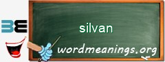 WordMeaning blackboard for silvan